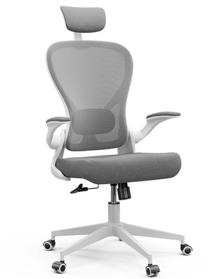 Modern Swivel Chair with Flip-up Arms Metal Type metal Ergonomic Home Office Desk Chair