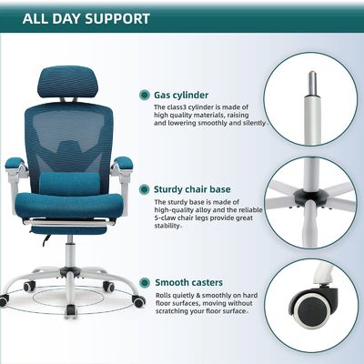 Customized Color Back Mesh Rolling Swivel Mesh Chairs with Wheels Item Weight 34.4 Pounds