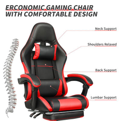 Customized Color Metal Gaming Chair with Adjustable Height and Lumbar Support