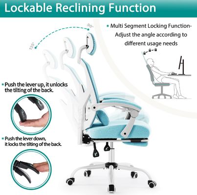 Back Mesh Office Computer Desk Chair with Adjustable Height and Swivel Rolling Function