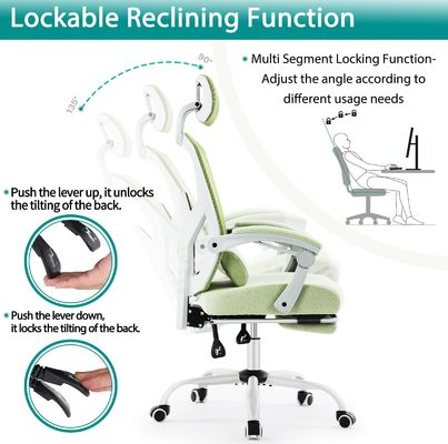 Back Mesh Office Chair with Swivel and Reclining Functions 34.4 Pounds Modern Design