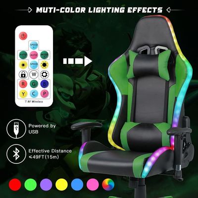 ALINUNU Gaming Chair with LED Light Bar and Massage Function Item Weight 39.02 Pounds