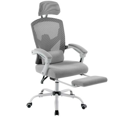 ALINUNU Back Mesh Office Chair with Footrest 34.39 Pounds and Reclining Function