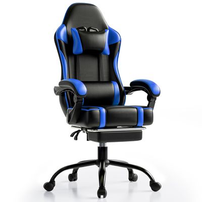 ALINUNU 2024 PC Racing Gaming Chair Adjustable Leather Reclining and Footrest Included