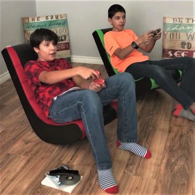 ALINUNU Gaming Chair Adjustable Height for Kids and Teens Direct Floor Video Rocker