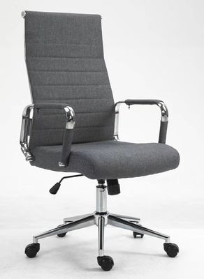 Modern Style Brown Leather Mesh Office Chair with Lumbar Support and Mail Packing
