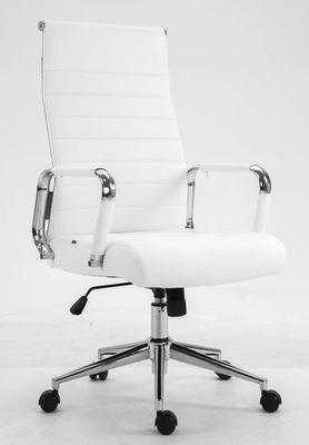 Modern Style Brown Leather Mesh Office Chair with Lumbar Support and Mail Packing