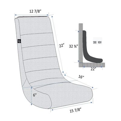 Adjustable Height Video Rocker Floor Gaming Chair Customized Color for Kids and Teens