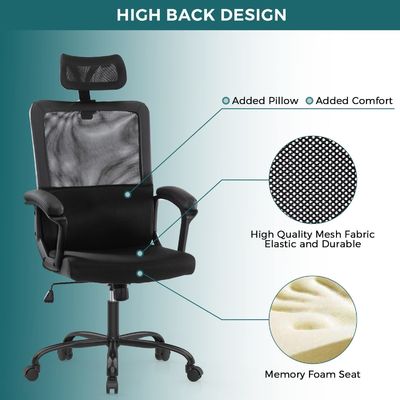 Ergonomic Mesh Home Office Computer Chair with Customized Color and Rotating Rolling