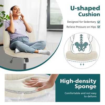 Customized Color Living Room Chair Adjustable Headrest High Back Desk Chair with Flip Arm