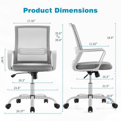 Ergonomic Home Office Chair Customized Color Swivel Chair with Lumbar Support and Armrests