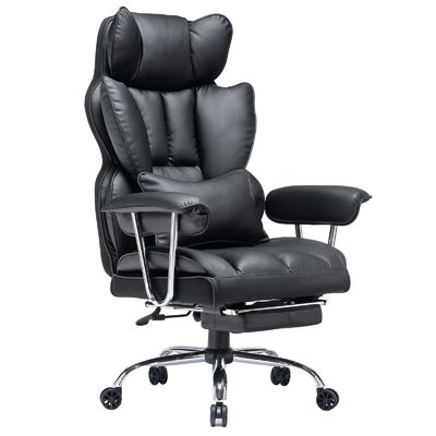 Assurance Guaranteed of Modern PU Leather Computer Chair with Lumbar Support and Feet