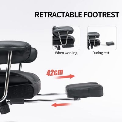 Assurance Guaranteed of Modern PU Leather Computer Chair with Lumbar Support and Feet