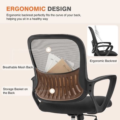 Adjustable Ergonomic Office Desks and Chairs Mesh Chairs with Comfortable Armrests