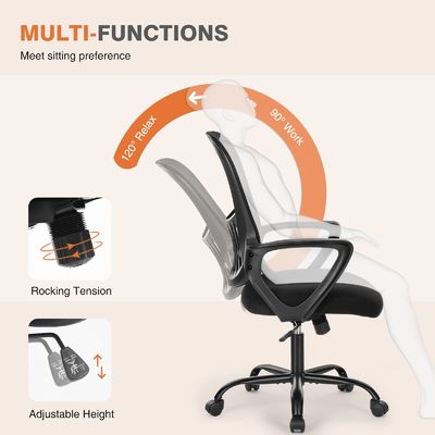 Adjustable Ergonomic Office Desks and Chairs Mesh Chairs with Comfortable Armrests