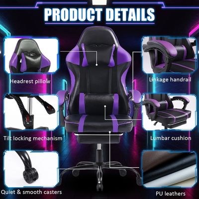 Height Adjustable Ergonomic Gaming Chair for Adults Design Style MODERN Mail packing Y