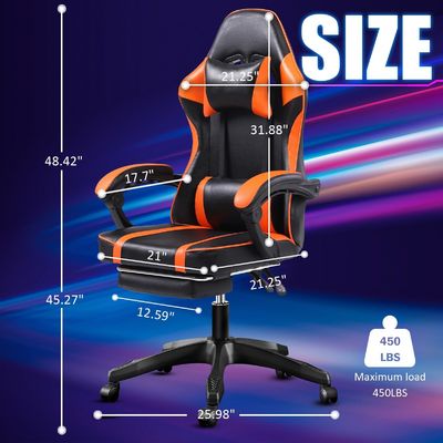 Customized Color Ergonomic Gaming Chair with Footrest and Adjustable Height ALINUNU