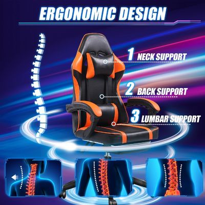 Customized Color Ergonomic Gaming Chair with Footrest and Adjustable Height ALINUNU