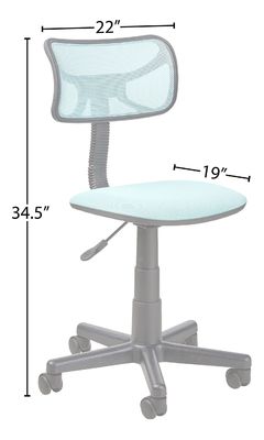 Small Office and Children Adjustable Height Rotating Mesh Desk Chairs with 3 Gas Lift