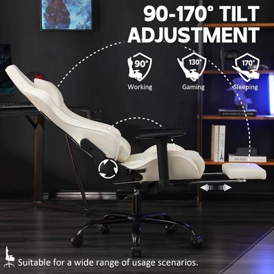 Customize Home Office Ergonomic Gaming Chair with Adjustable Height and Footrest