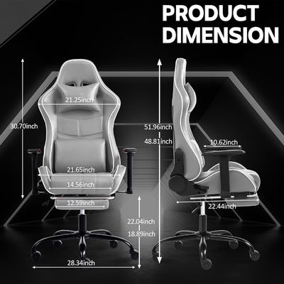 Customized Color Ergonomic Gaming Chair Height Adjustable and Recliner Function