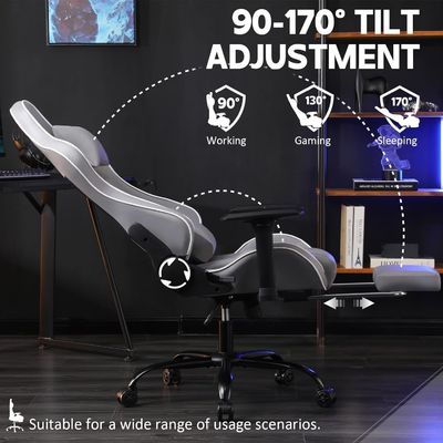 Customized Color Ergonomic Gaming Chair Height Adjustable and Recliner Function
