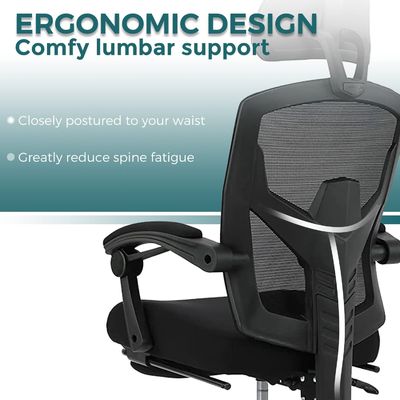 Mail Packing Ergonomic Office Chairs Reclining Backed Mesh Chairs with Lumbar Support