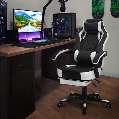 Customized Color Racing Style PU Leather Gaming Chair with Swivel Functionality