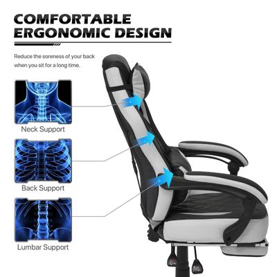 Customized Color Racing Style PU Leather Gaming Chair with Swivel Functionality