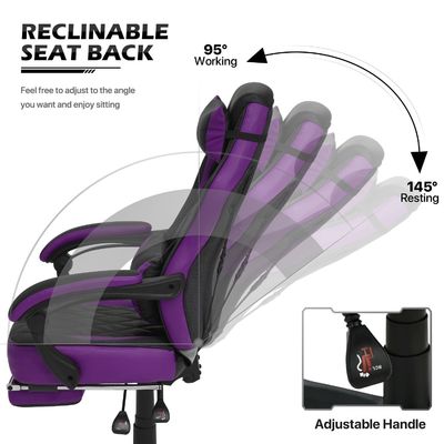 Racing Style PU Leather Gaming Chair Ergonomic Design Foam Seat Material from ALINUNU