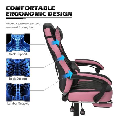 ALINUNU Racing Style PU Leather Gaming Chair with Customized Color and Ergonomic Design