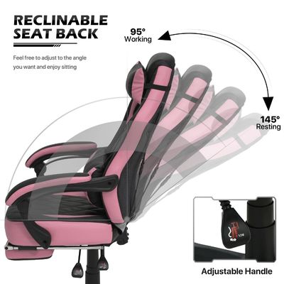 ALINUNU Racing Style PU Leather Gaming Chair with Customized Color and Ergonomic Design