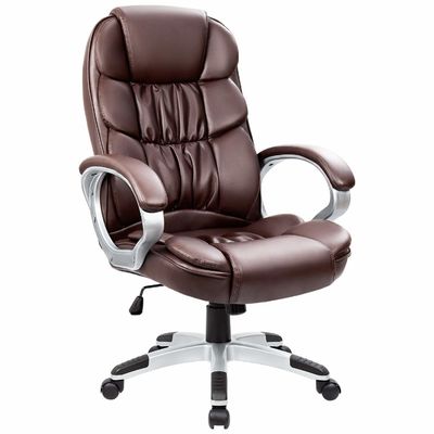 Executive Office Chair with Adjustable Height High Back Computer Desk Chair PU Leather