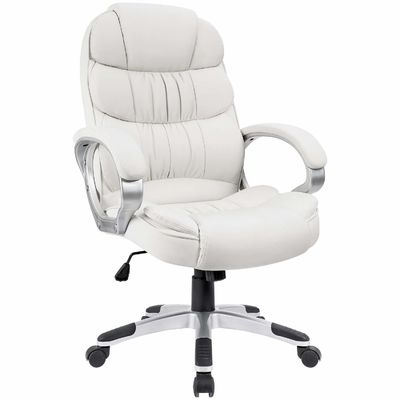 36.3lb High Back Computer Desk Chair with Upholstered Armrests and Adjustable Height