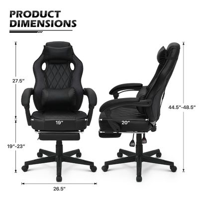 ALINUNU 's PU Gaming Chair Ergonomic Racing Style Adjustable for Long Gaming Sessions