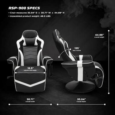 Computer Recliner Gaming Chair with Footrest from ALINUNU Adjustable and Upholstered