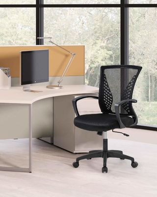 Direct Gas Lift Office Chair with Waist Support Function and Maximum Weight of 300 Pounds