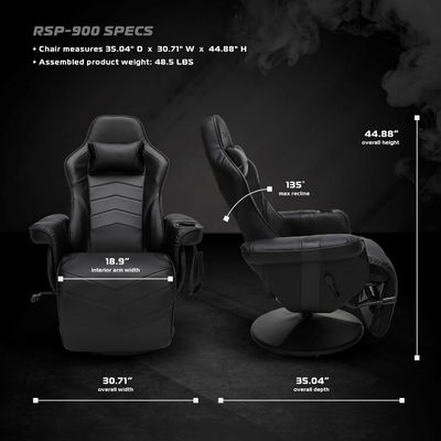 360 Swivel Computer Recliner Gaming Chair with Height Adjust and Modern Design Style