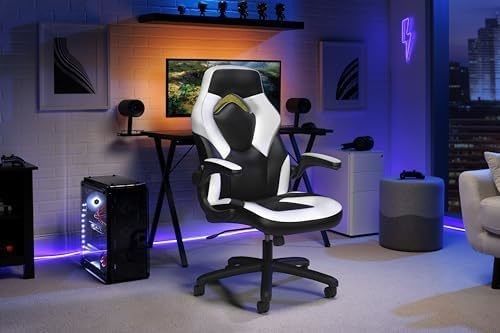 High Back Gaming Chair Adjustable Height Racing Style 360 Swivel for Computer Game Room
