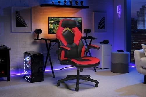 360 Swivel ALINUNU Gaming Chair Racing Style High Back PC Computer Desk with Headrest
