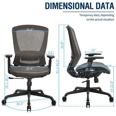 360 Swivel/ Height Adjust/Recliner Metal Mesh Office Chair Ergonomic Sturdy Task Chair
