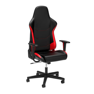 Integrated Headrest Ergonomic PC Computer Chair for Adults Faux Leather Seat Material