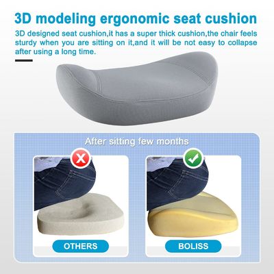 Ergonomic Office Computer Desk Chair with Height Adjusting Arm and Waist Support Grey