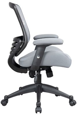 Ergonomic Office Computer Desk Chair with Height Adjusting Arm and Waist Support Grey