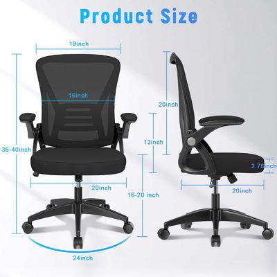 Modern Design Mid Back Office Chair with Adjustable Height Swivel and Lumbar Support