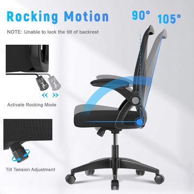 Modern Design Mid Back Office Chair with Adjustable Height Swivel and Lumbar Support