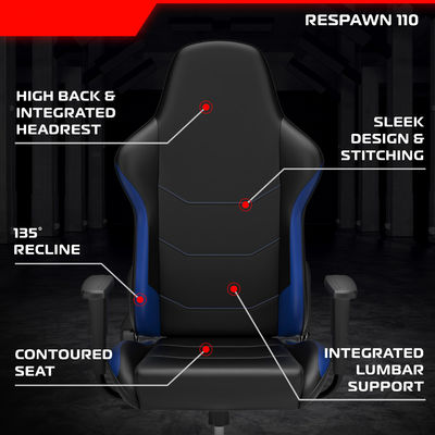 Comfortable Ergonomic Gaming Chair with Adjustable Fabric and Integrated Headrest
