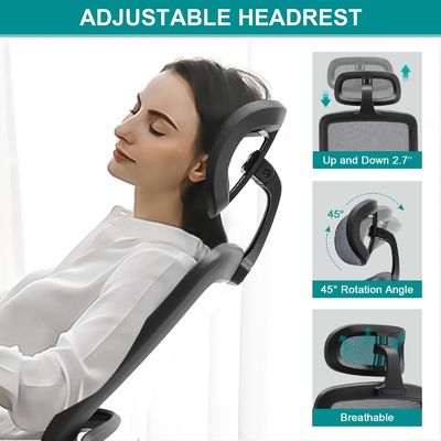 Adjustable height High Back Mesh Desk Chair with Flip-Up Arms and Modern Design Style