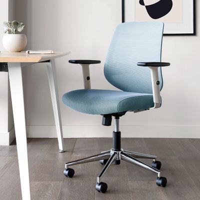 Swivel Mesh Office Chair with Lumbar Rest and Adjustable Armrests Item Weight 30 Pounds