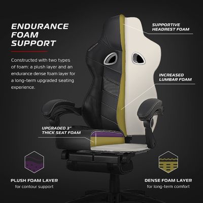 Stylish Ergonomic PC Computer Chair for Adults Maximum Weight Recommendation 275 Pounds